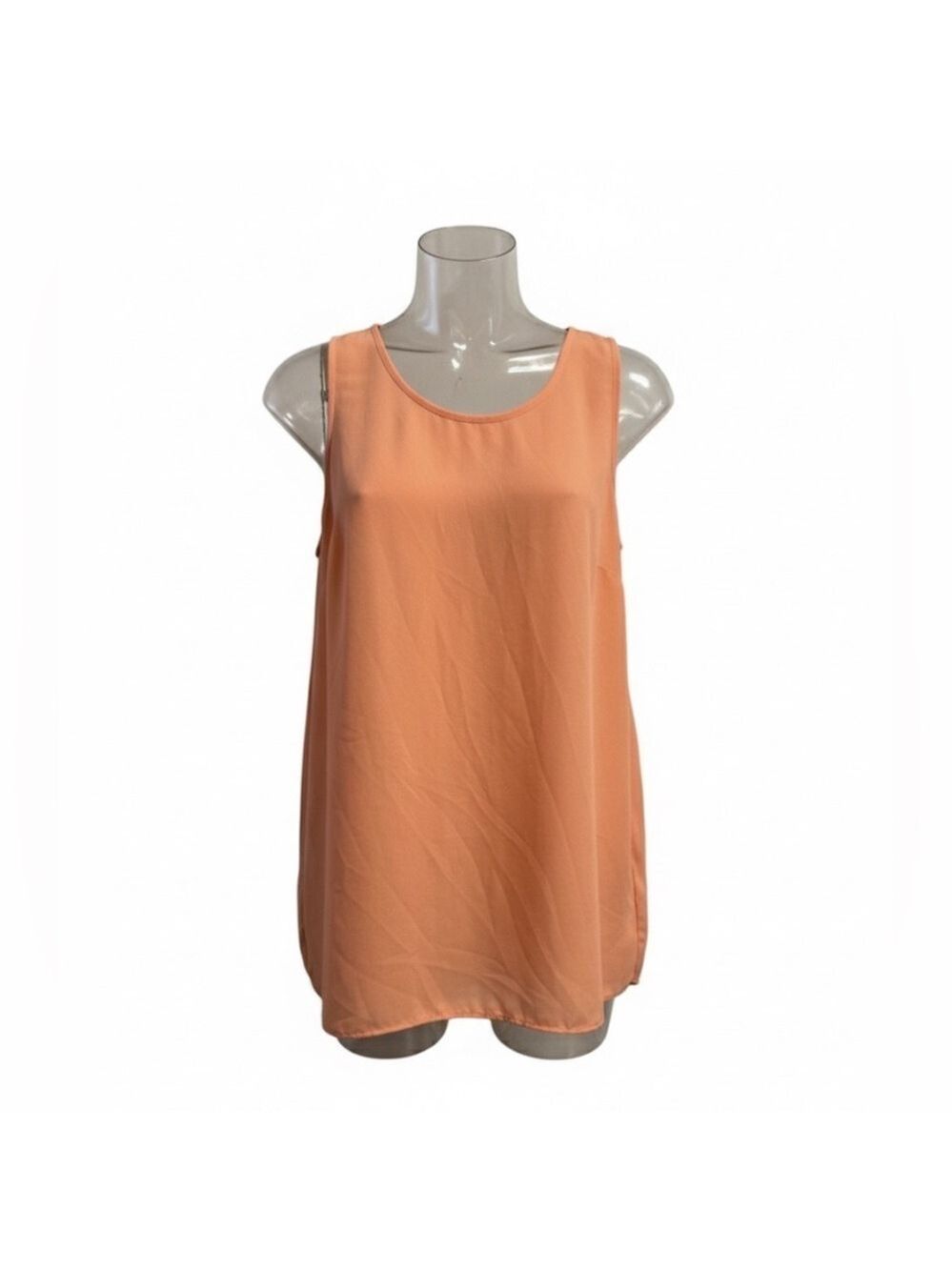 Mossimo Orange Split Back Tank Top M | Flowy Lightweight Summer Top - Picture 3 of 15